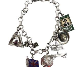 Vintage Sterling Silver Charm Bracelet

