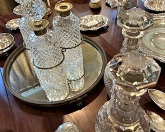 Sterling overlay on decanters