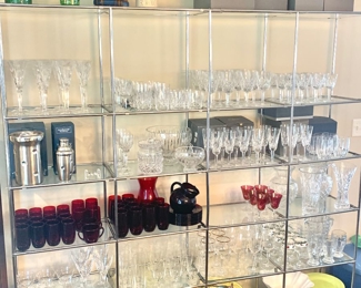 Lots of Waterford stemware and other nice glassware 