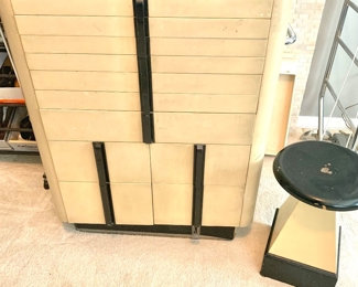 Vintage double sided rotating dental cabinet. 