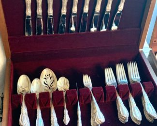 Sterling silver flatware set 