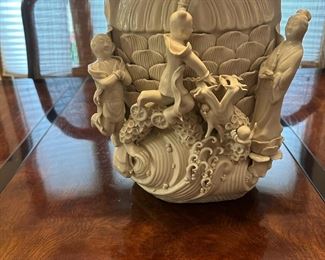 Chinese Blanc De Chine Statue of Goddess Guan Yin