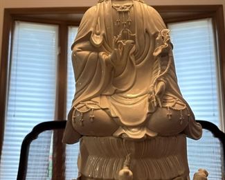 Chinese Blanc De Chine Statue of Goddess Guan Yin
