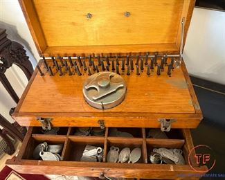 Antique Chinese Dog Tag Punch Set