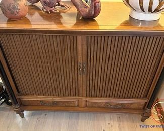 1950's Converted TV Cabinet with Tambour Door