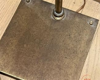 Vintage Brass Hooded Pharmacy Style Floor Lamp