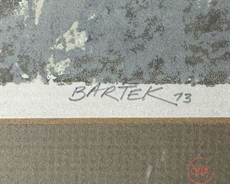 1973 Limited Edition Signed Serigraph "January Apples" by TOM BARTEK (19/72)