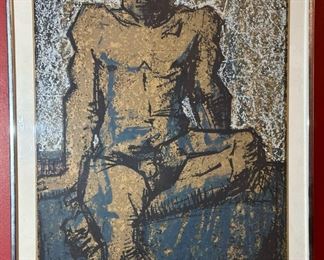 1972 Limited Edition Signed Serigraph "The Brown One" by TOM BARTEK (27/27)