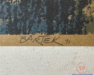 1972 Limited Edition Signed Serigraph "The Brown One" by TOM BARTEK (27/27)