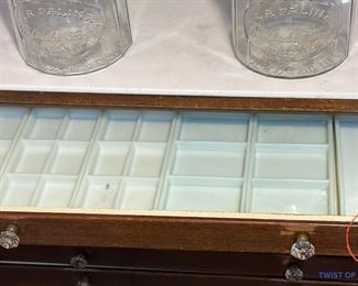 Antique Dental Cabinet with Original Porcelain Inserts