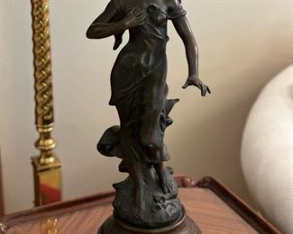 "Frisson de Mai" after Augustus Moreau Bronze Sculpture