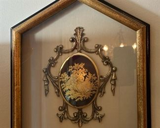 Vintage Hollywood Regency Framed Wall Cameo