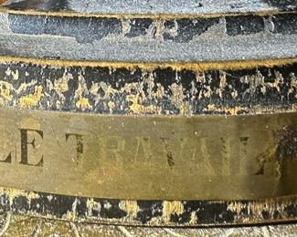 Antique "Le Travail" Bronze Blacksmith Figural Table Lamp