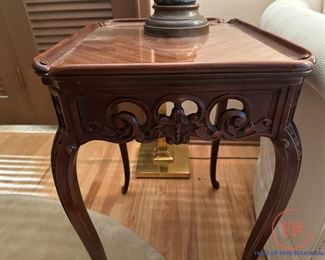 ALONZIE FURN Carved Side Table