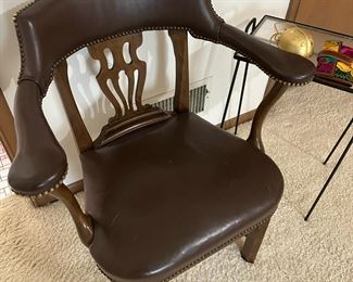 Vintage BAKER FURNITURE Banker / Library Armchair