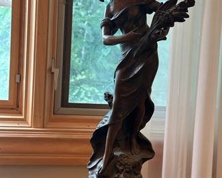 "Reine des Pres" after Augustus Moreau Bronze Sculpture