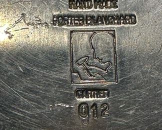 CARTIER Porter Blanchard Signed Handmade Hammered Pewter Bowl