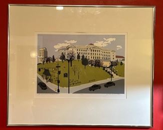 Signed Limited Edition Serigraph by JUDITH WELK - Central High School