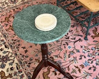  Bombay Company Round Marble Top Lamp or Side Table
