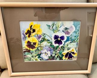  Framed Water Color 