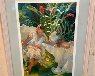 "Ginger Jar" Limited Edition Serigraph by John Asaro Signed and Numbered in Pencil in Professional Frame.