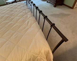 King Size Bed Frame with Head and Footboard with Aireloom King Luxury Top Mattress