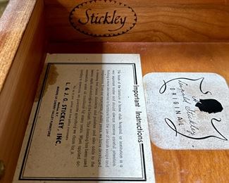 Stickley Writing Desk with 2 Drawers and Queen Anne Legs 39" W x 20" D x 30" H. Perfect size for a Laptop or Printer.   