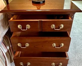 Stickley Mahogany  3 Drawer Side Table/Chest. 25" W x 16" D x 26" H