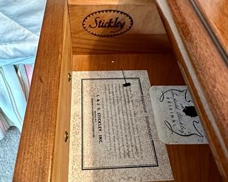 Stickley Mahogany  3 Drawer Side Table/Chest. 25" W x 16" D x 26" H