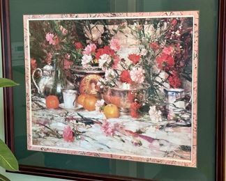 Robert Schmid "Carnations" Framed Print 