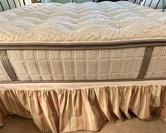 King Size Bed Frame with Head and Footboard with Aireloom King Luxury Top Mattress