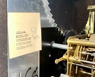 Beautiful and working Ridgeway Grandfather Clock Model 216, Movement -GW, Cherry Finish 