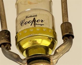 Awesome Brass Floor Lamp with Glass Table by Stiffel