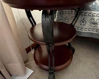 Hooker 3 TierSide Table with Metal Legs