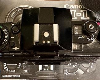 Canon A-1 Body in Black and Instruction Manual