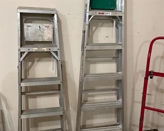 6' and 4' Aluminum ladders