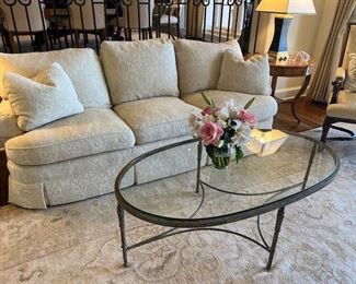Oval Metal Coffee Table