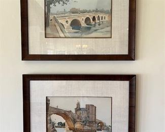 Prints "Old Bridges of France" by Pierre Vignal