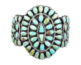 Sterling Silver Turquoise Cuff navajo Bracelet