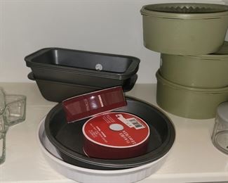 retro Tupperware, baking supplies