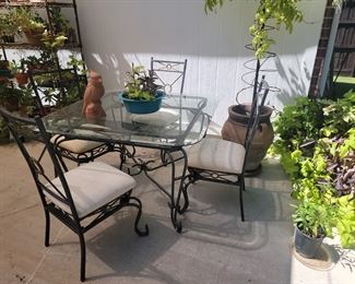 Patio table set with 4 chairs