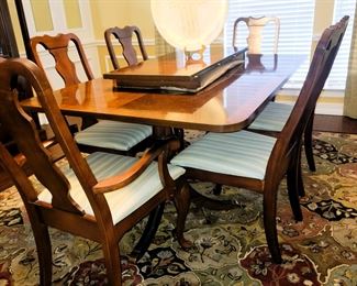 Dining room suite with beautiful, quality rug