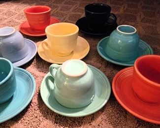 Retro Fiesta Fiestaware cup and saucers