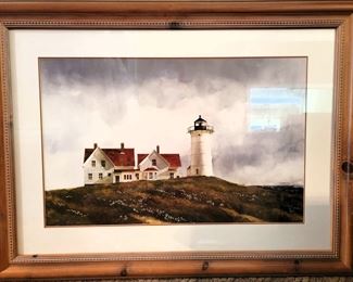 Lighthouse framed art