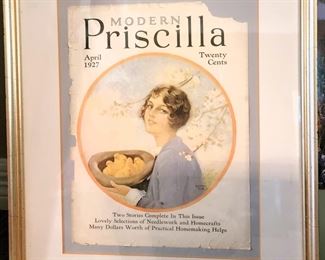 Framed Antique Magazine Cover
