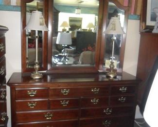 Dresser with mirror part of set