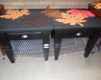 Matching black end tables and matching coffee table new price for Sunday $150 for end tables