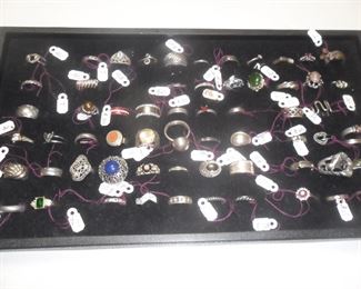 Lots of sterling rings