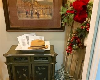 Painted console, sleigh