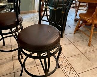 Leather bar stools